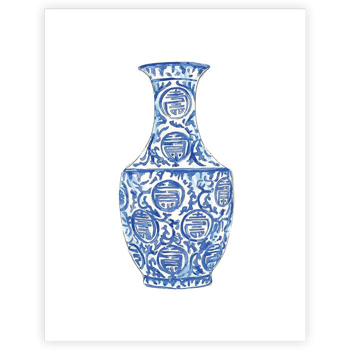 Roseanne Beck Blue Vase 8x10 framable artwork