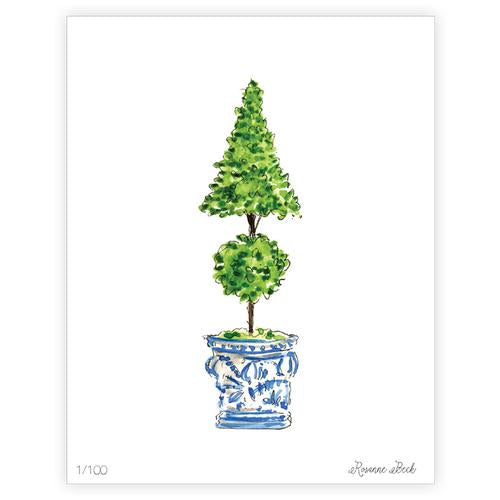 ROSEANNE BECK Double Topiary artwork 11x14