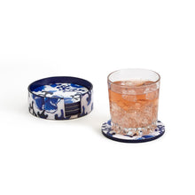 Load image into Gallery viewer, Two's Company BLUE WILLOW SET OF 4 COASTERS WITH HOLDER