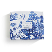 Load image into Gallery viewer, Twos Company Blue and White Chinoiserie 2 pc Cheese Serving Set in Gift Box
