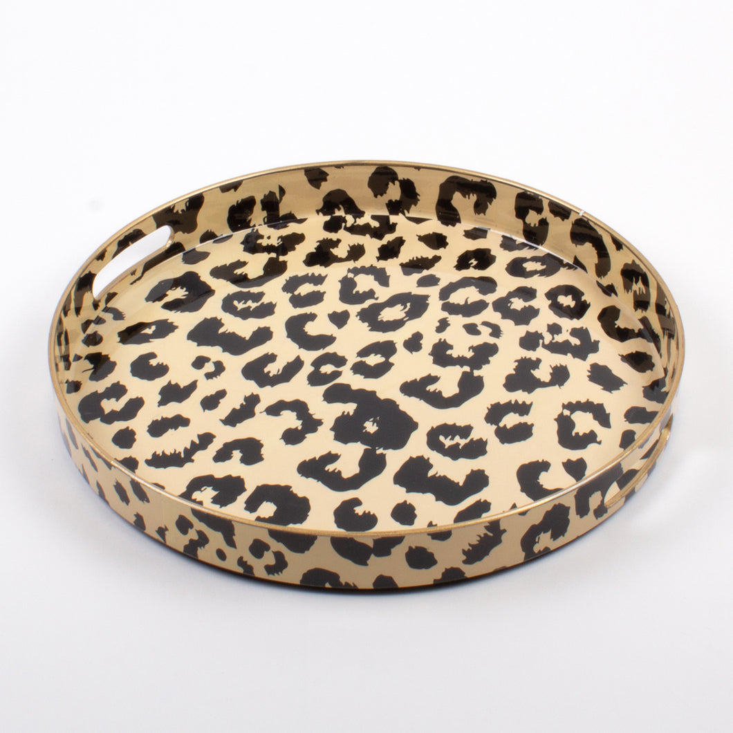 Round tray - Leopard