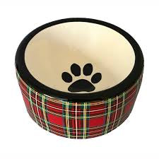 Pet Bowl Plaid - Medium