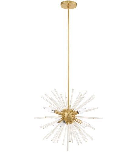 Satin Brass Pendant Chandelier Ceiling Light