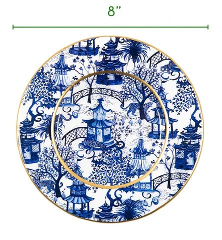 JAYE'S STUDIO Garden Party Blue Dessert Plates