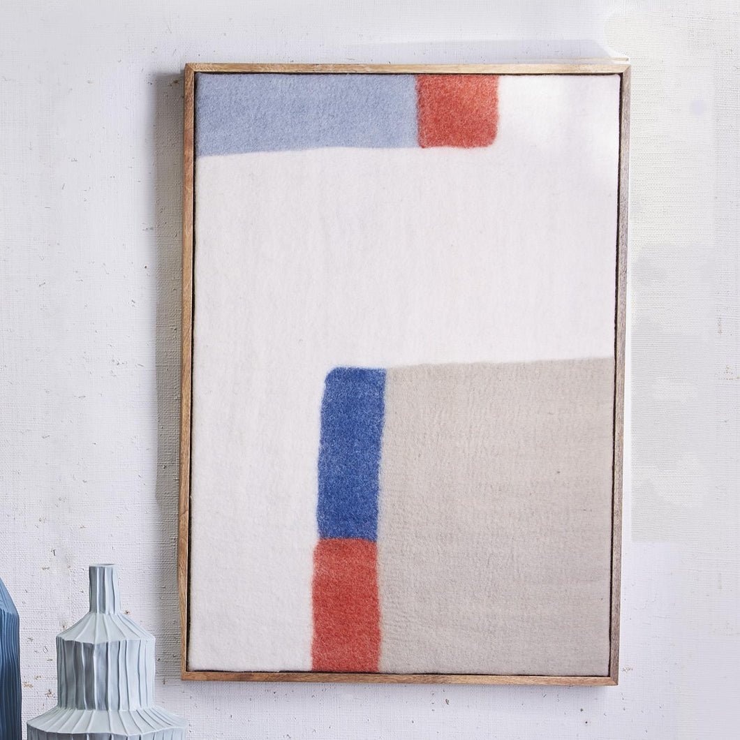 TWO'S COMPANY Geometric Woolen Felt Wall Art