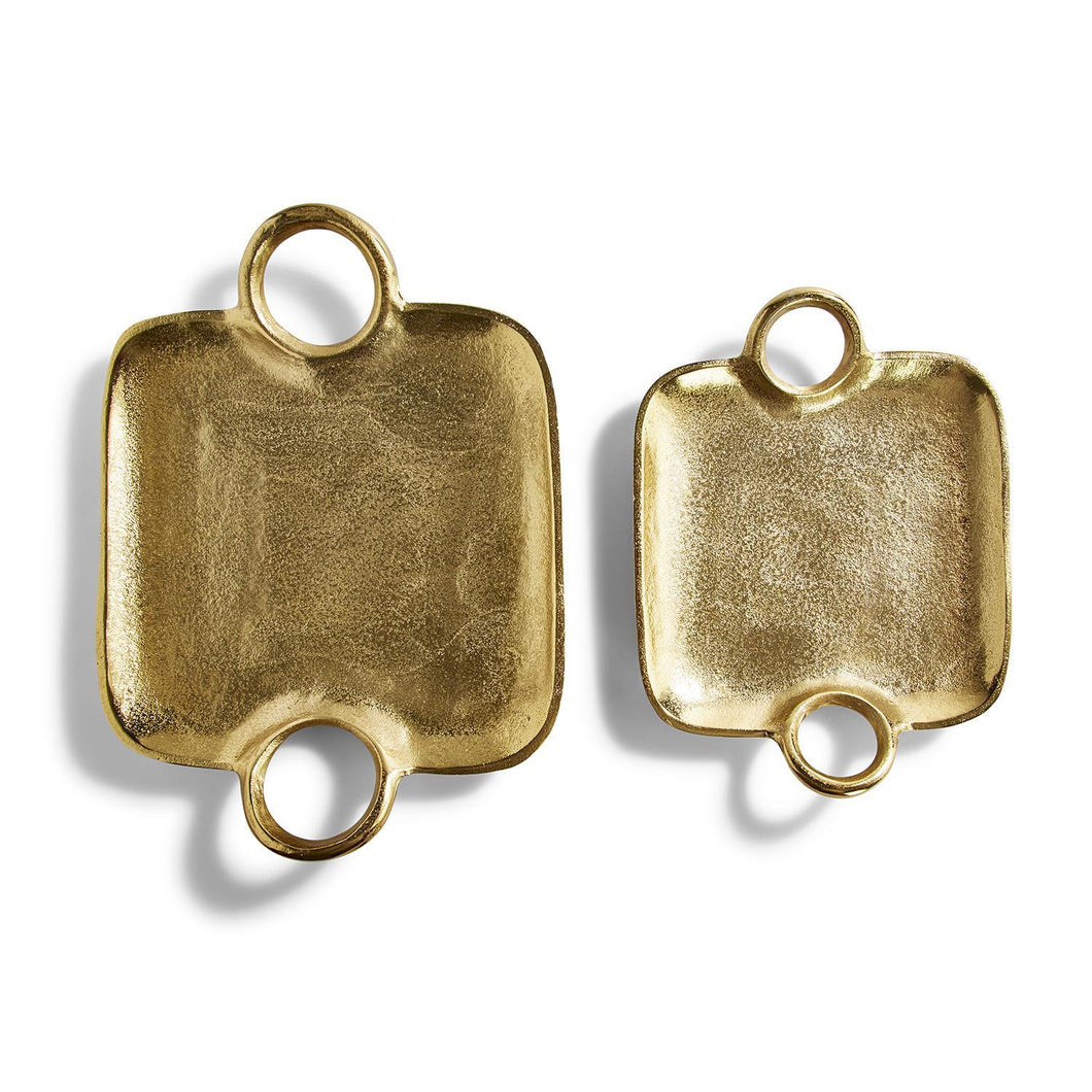 Metropolitan Decorative Gold Trays with Handles