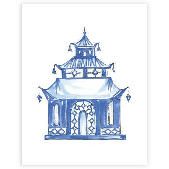 Roseanne Beck Blue Pagoda 11x14