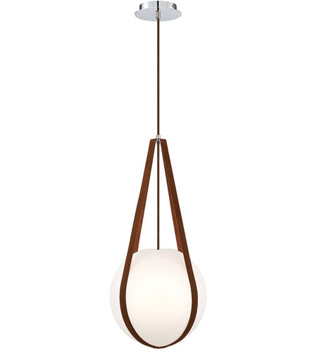 Chrome Pendant Ceiling Light in White