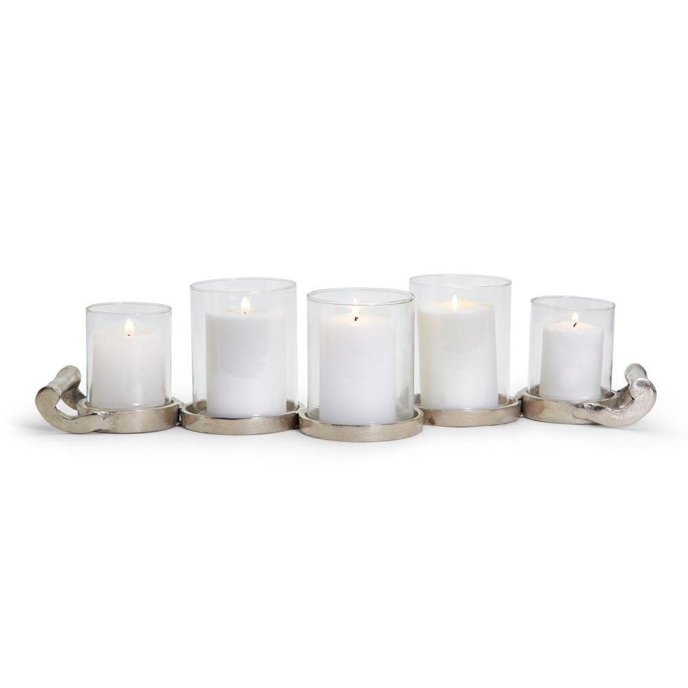 TWO'S COMPANY Centerpiece Candle/Vase with Handle