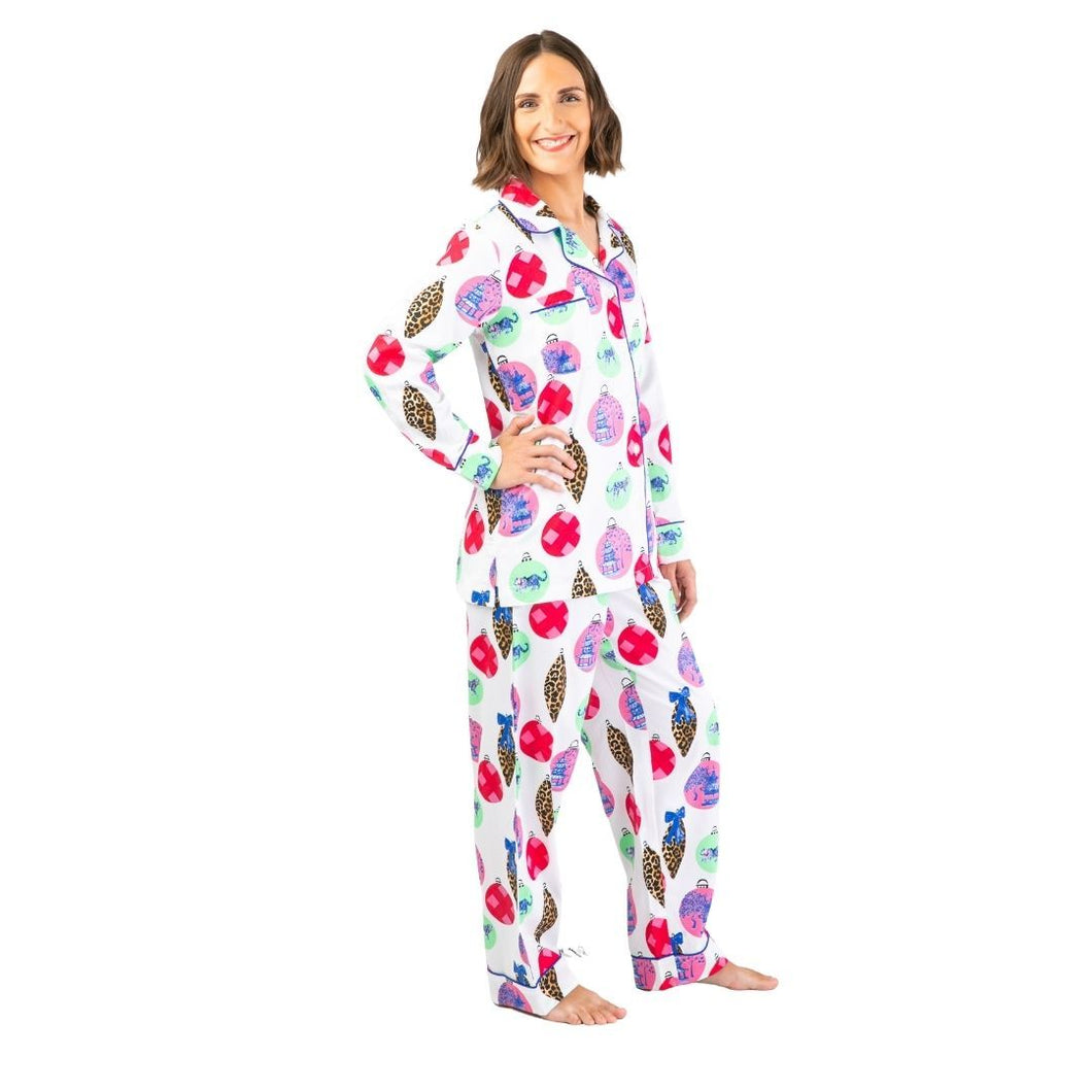 ORNAMENTS SATEEN FULL PAJAMA SET