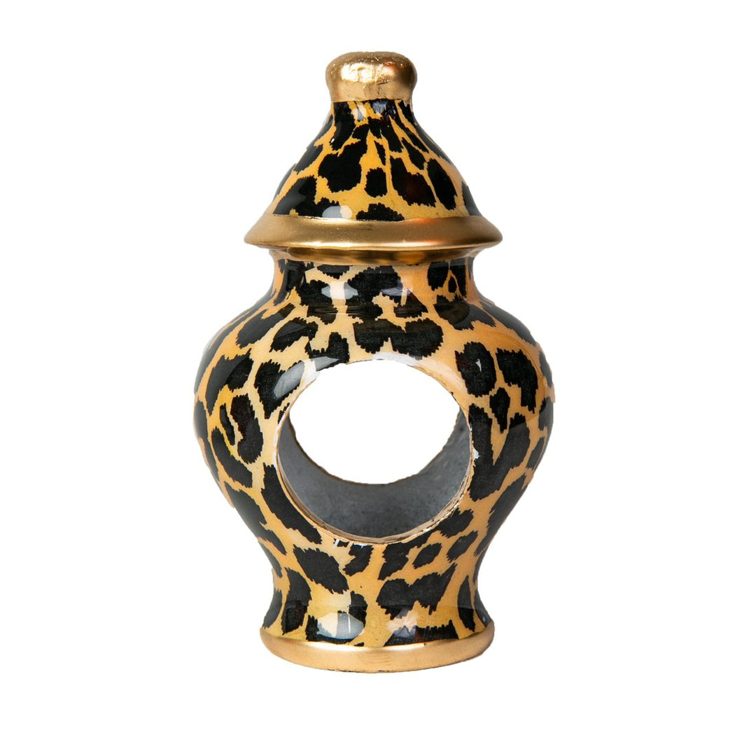 LEOPARD SPOTS GINGER JAR NAPKIN RING (4 PK)
