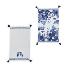 Load image into Gallery viewer, TWO'S COMPANY 2 Chic Blue Willow Dish Towels with embroidery
