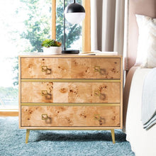 Load image into Gallery viewer, 3 Drawer Burl-Wood Chest

