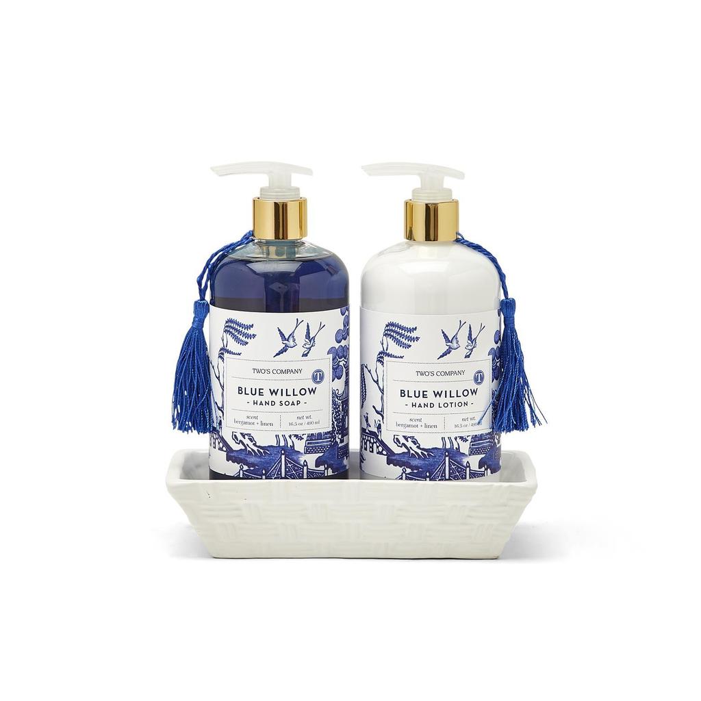 TWO'S COMPANY Chinoiserie Hand Soap & Lotion Set