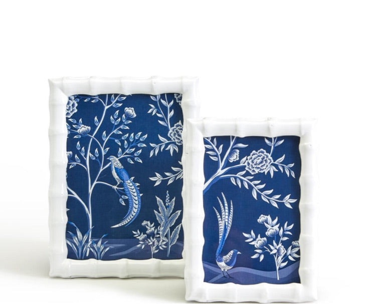 TWO'S COMPANY HAMPTON High Gloss Faux Bamboo Photo Frame