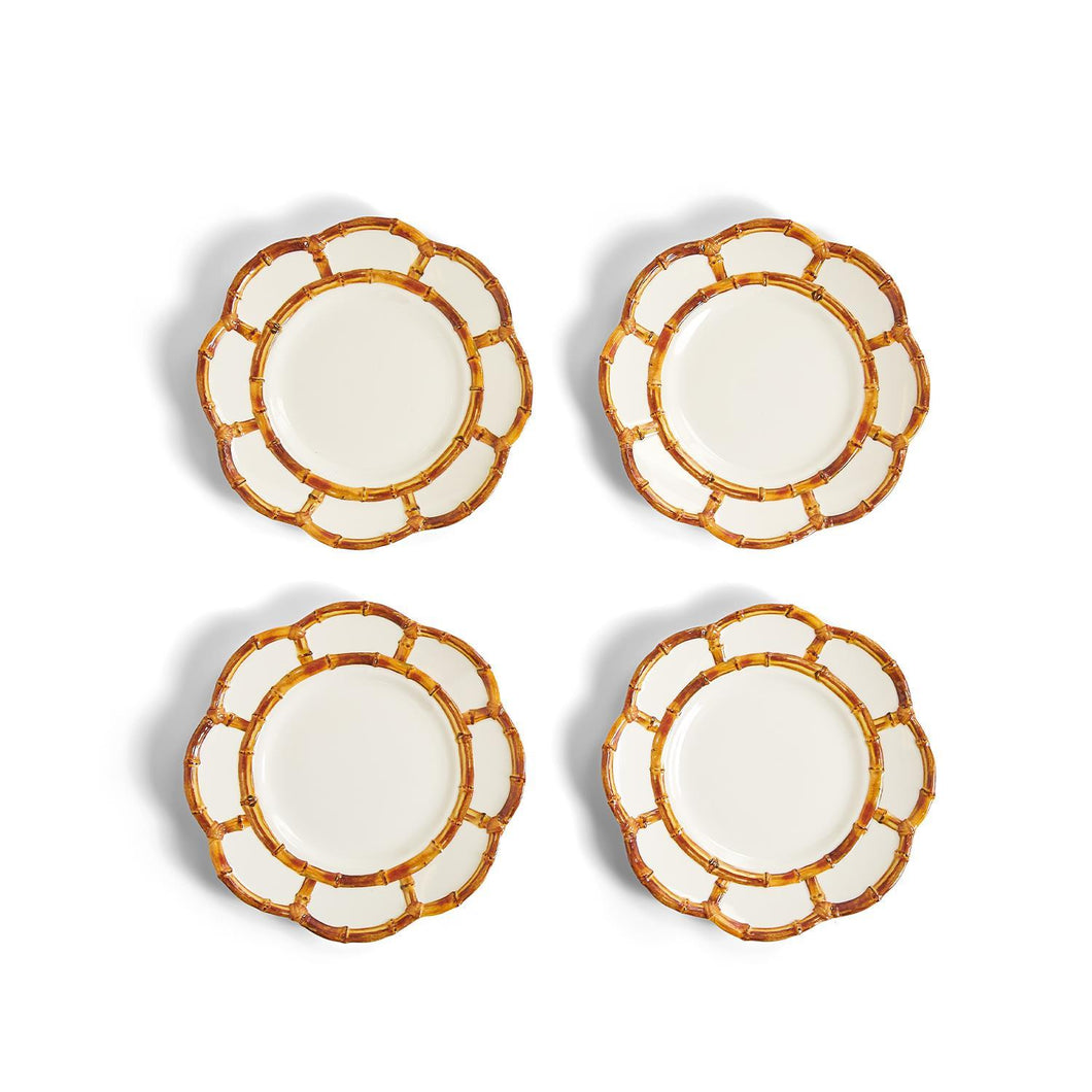 Set of 4 Bamboo Touch Accent Plate